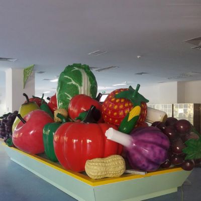 水果蔬菜雕塑-园林景观美陈真水果模型玻璃钢雕塑户外摆件