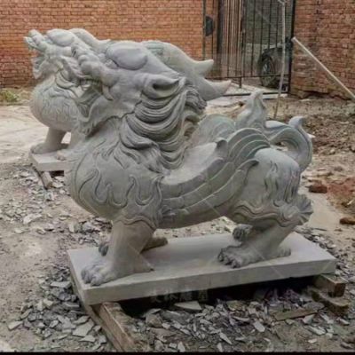 大理石石雕企业工厂貔貅雕塑