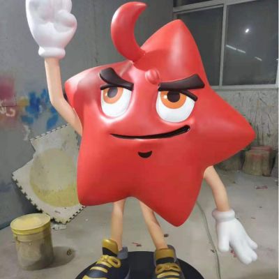 园林游乐场玻璃钢搞怪卡通星星雕塑
