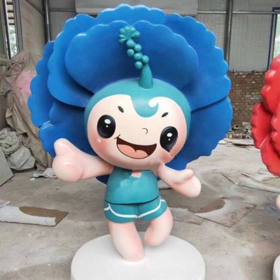 游乐园玻璃钢卡通公仔吉祥物雕塑摆件