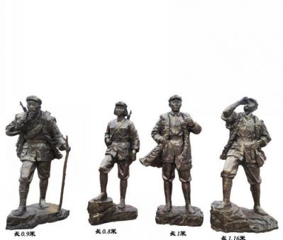 户外景区铜雕抗战红军雕塑