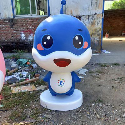 游乐园玻璃钢卡通企鹅公仔雕塑