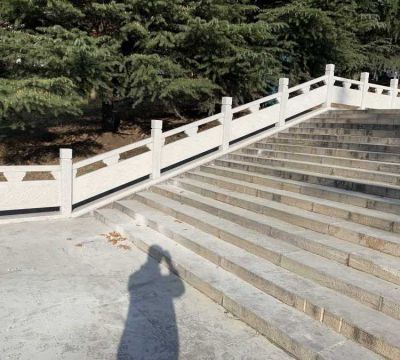 景区寺院楼梯台阶装饰汉白玉雕刻防护扶手栏杆