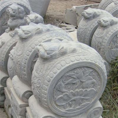 庭院酒店门口大理石石雕抱鼓石雕雕塑