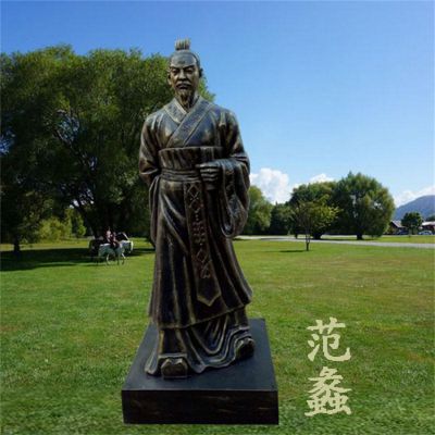 古代名人铜雕范蠡雕塑