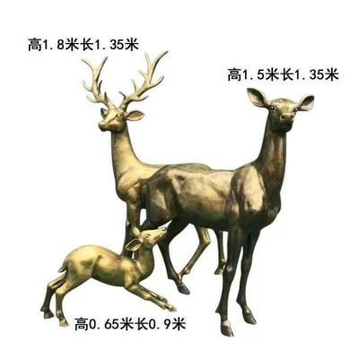 鹿雕塑户外园林景观动物摆件