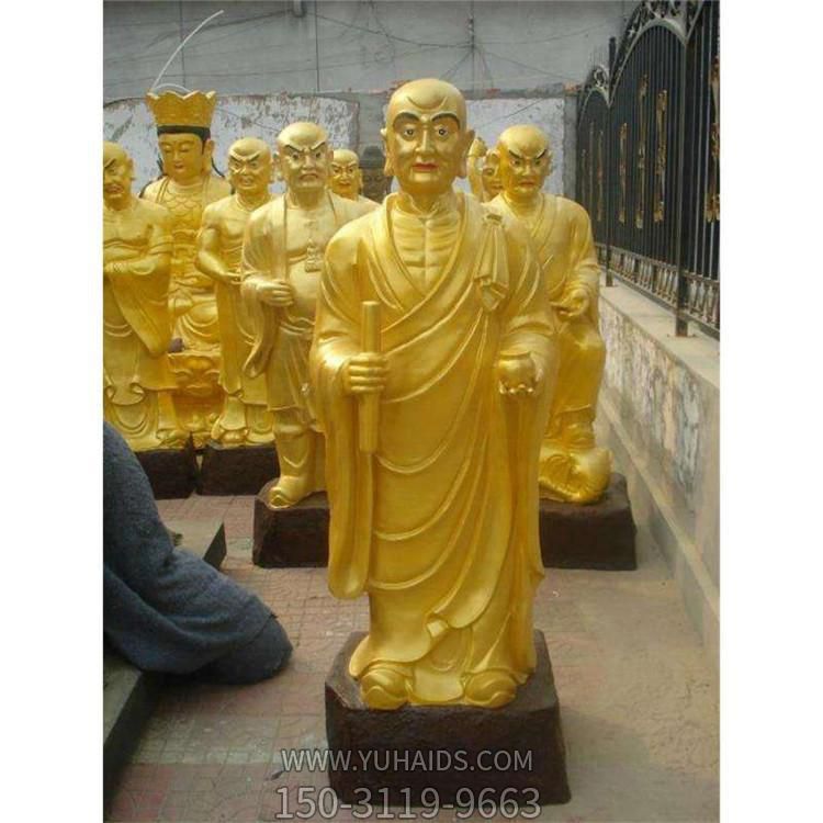  厂家直供铜佛像寺庙佛像十八罗汉雕塑