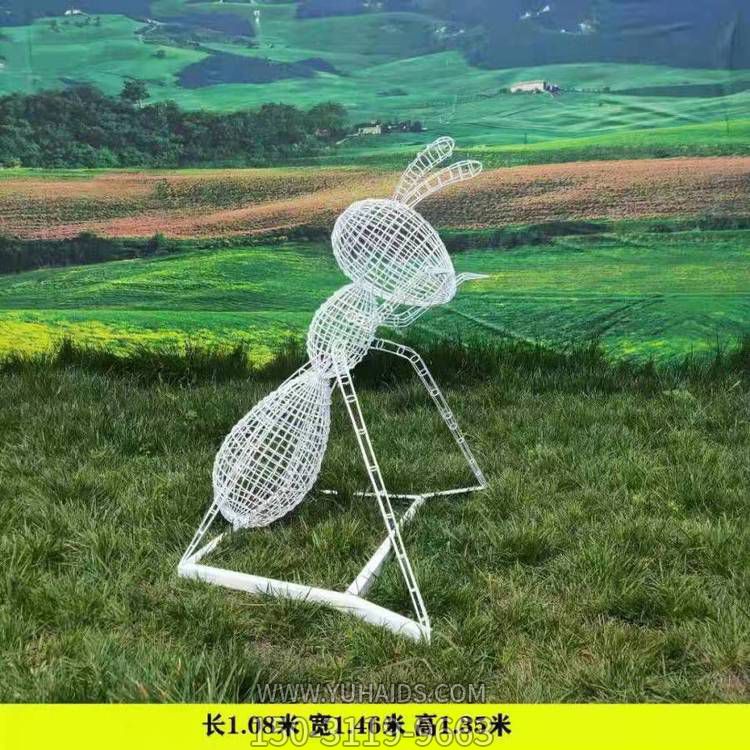 不锈钢镂空创意蚂蚁雕塑
