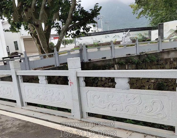 乡镇河道景观大理石围栏雕塑