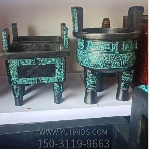 仿古青铜器寺庙祈福铜钟雕塑