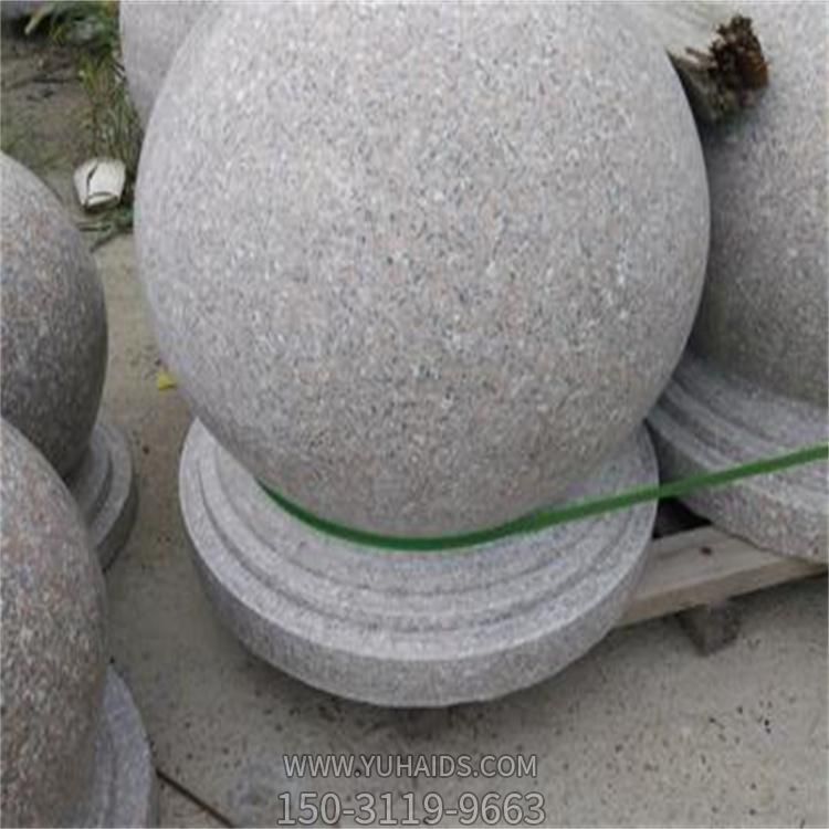天然大理石花岗岩雕刻阻车石球小区公园门前摆件雕塑