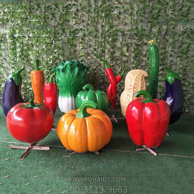 园林农场农副产品摆件玻璃钢彩绘仿真蔬菜水果摆件雕塑