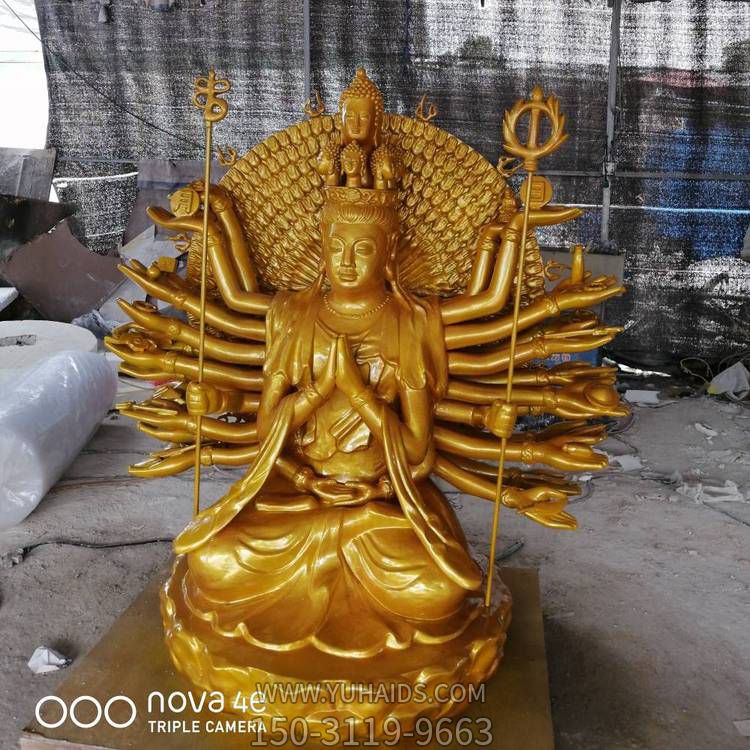 玻璃钢千手观音景观园林寺庙大型雕塑