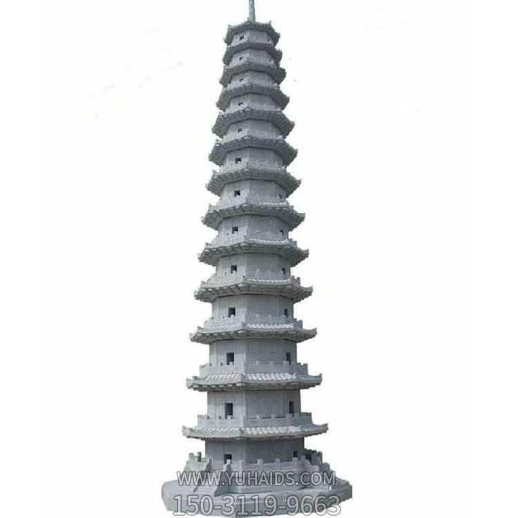 大理石石雕多层佛塔雕塑