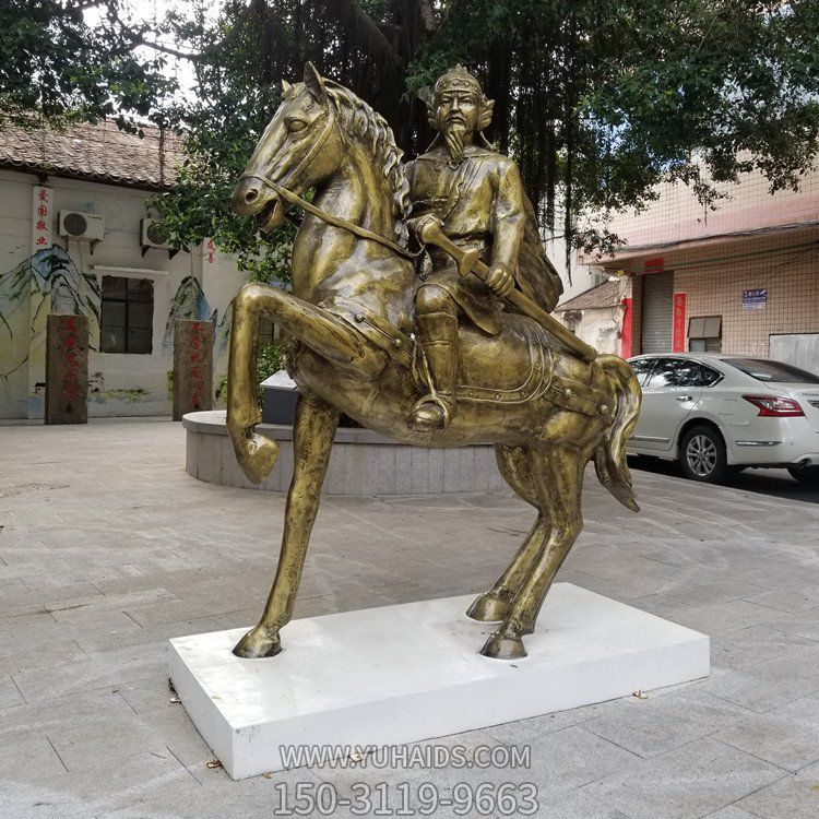古代将军，骑马人物铜雕雕塑