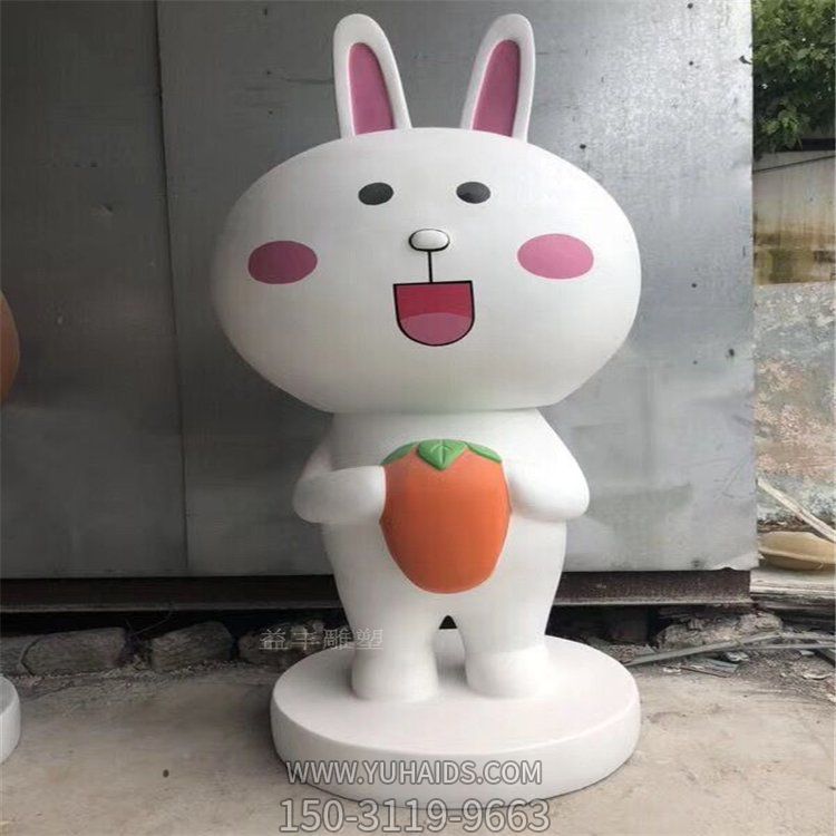 玻璃钢卡通商场网红店铺可妮兔摆件雕塑