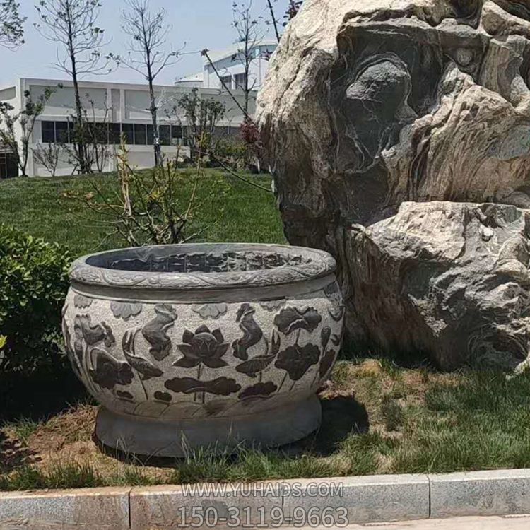 庭院景观石雕鱼缸雕塑