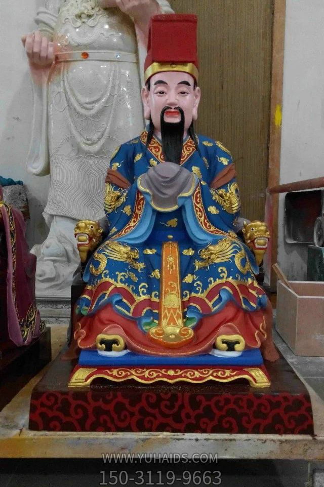 玻璃钢彩绘室内供奉神佛八大家族雕塑