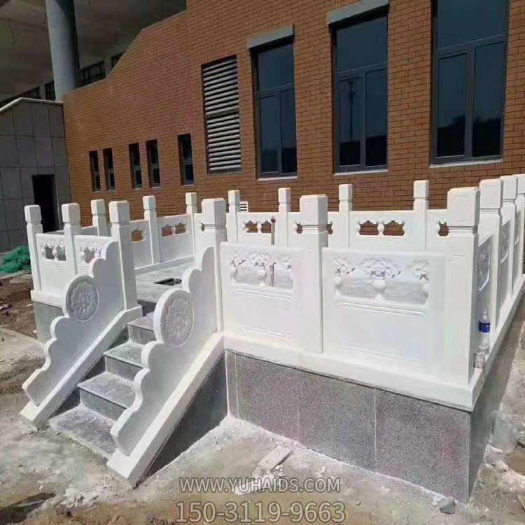 大理石石雕校园广场旗台雕塑