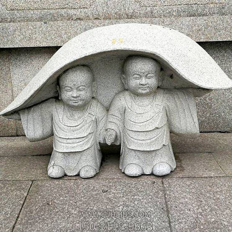 大理石，砂石石雕园林寺庙小沙弥摆件雕塑