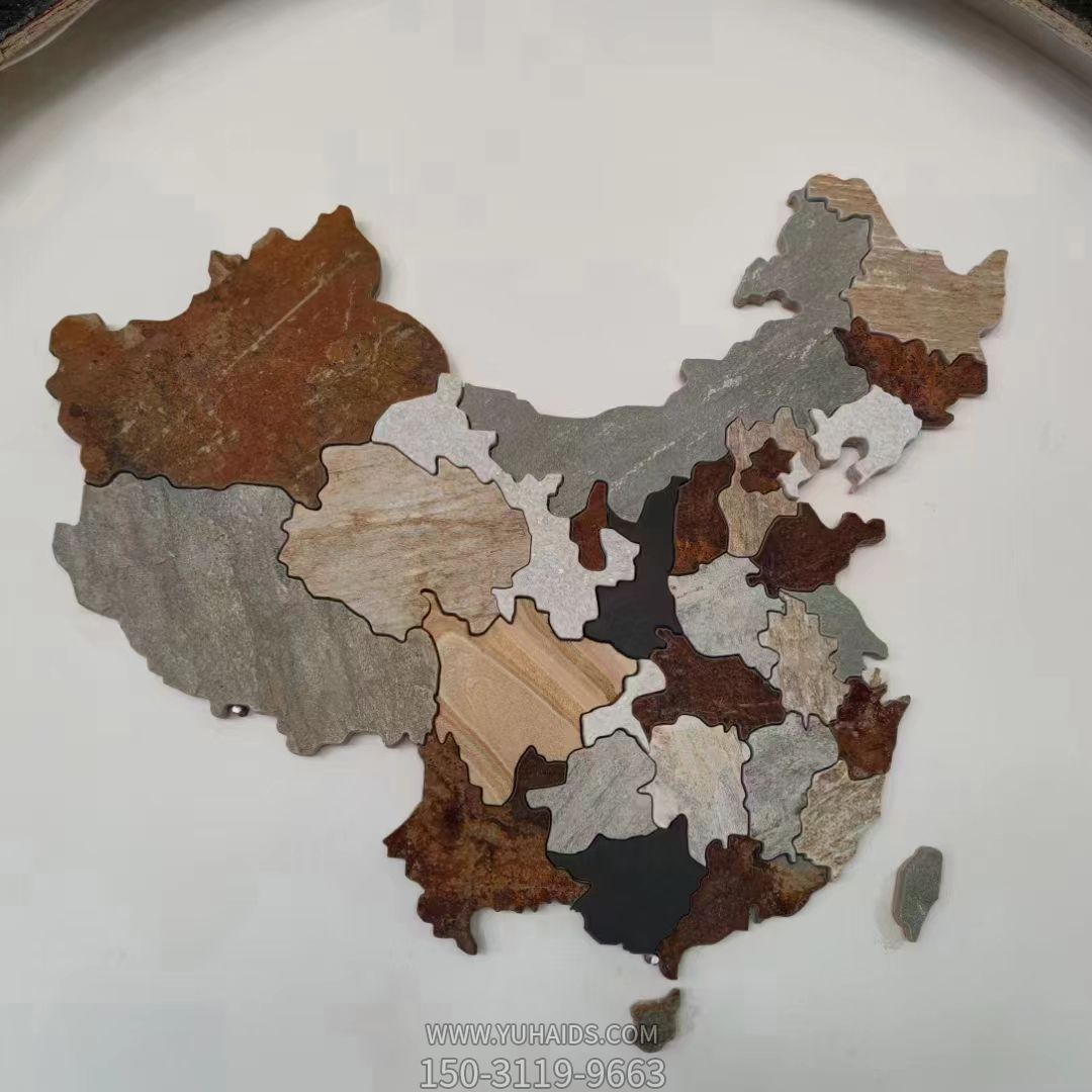 中国地图浮雕雕塑