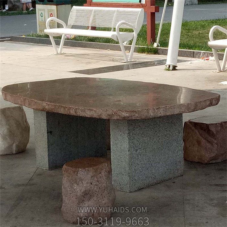 户外园林大理石石雕休闲石桌石凳雕塑