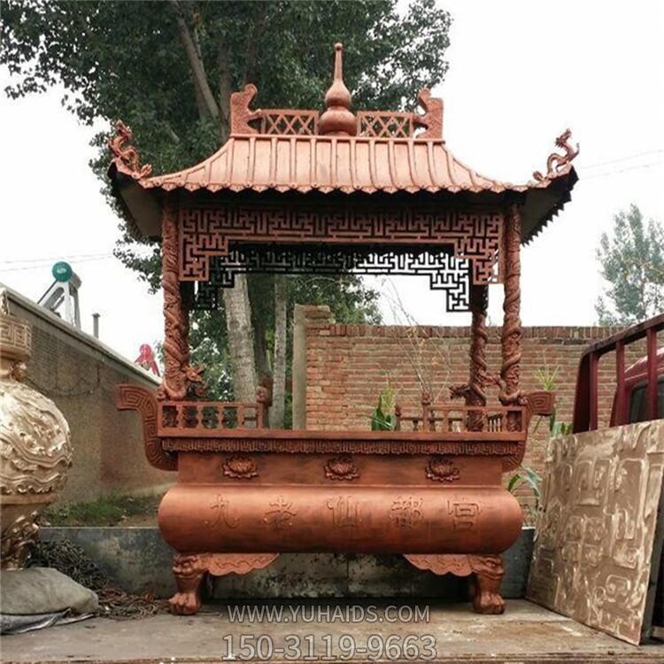 铜雕寺庙香炉雕塑