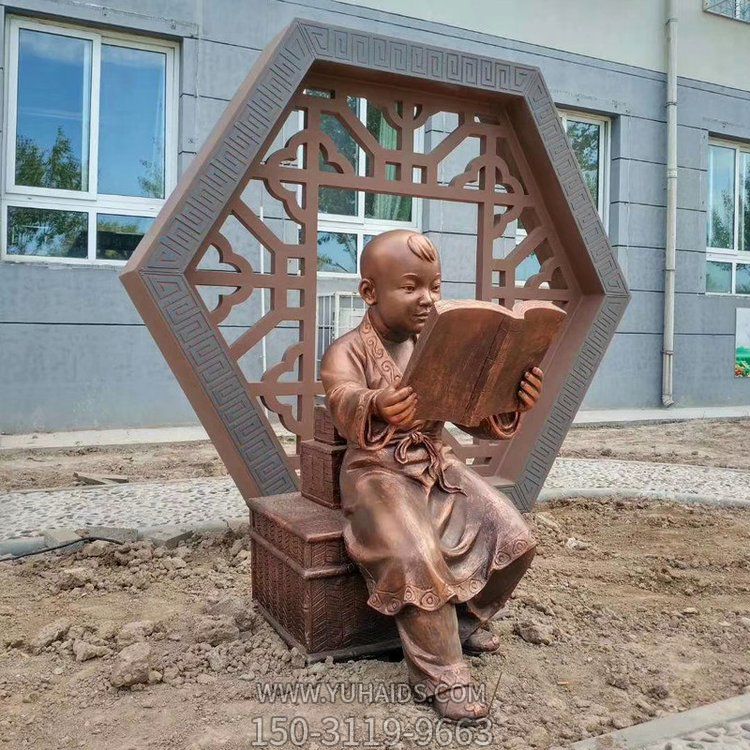 仿铜现代人物雕塑 古代城市户外雕塑摆件