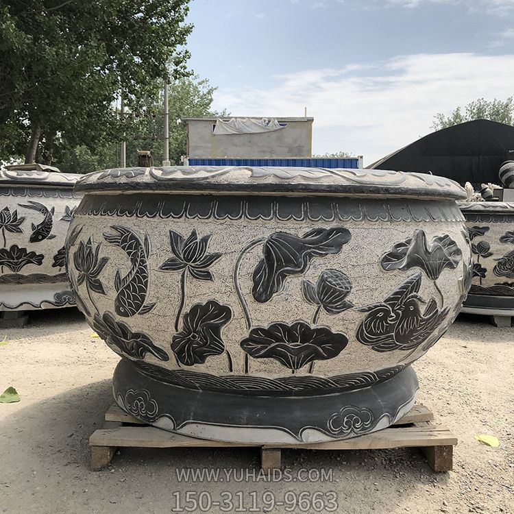 庭院仿古鱼缸户外摆件花盆雕塑