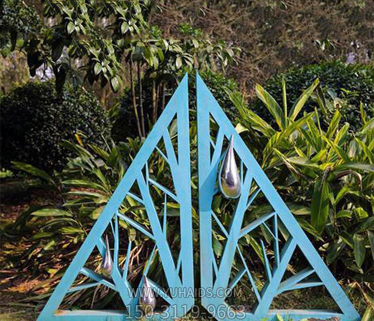 城市花园创意不锈钢树枝景观雕塑