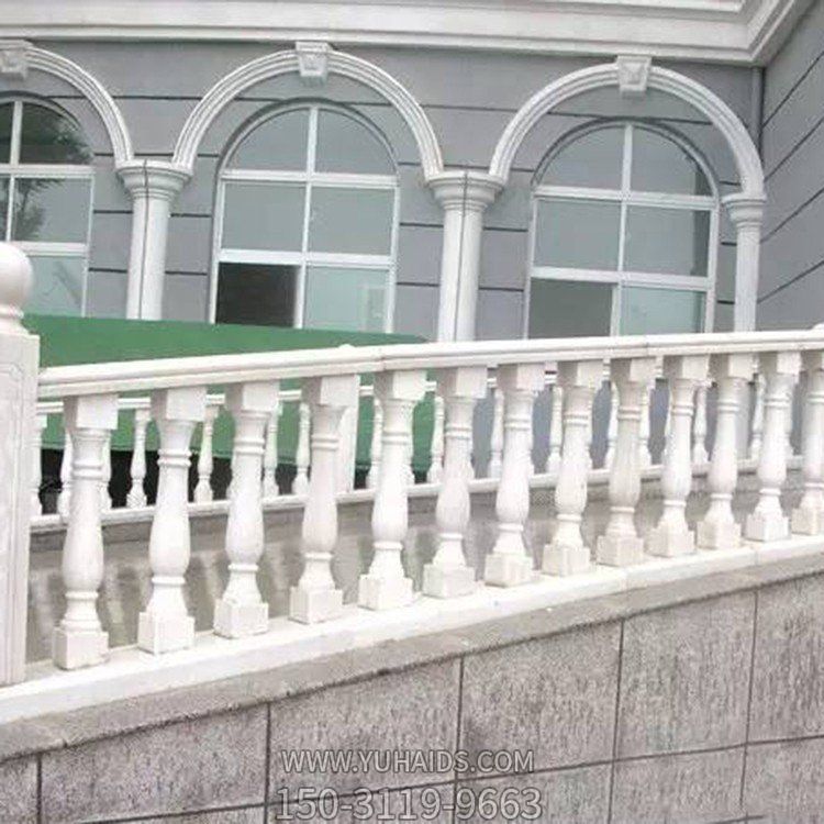 别墅楼梯扶手装饰汉白玉小欧式罗马柱防护栏杆雕塑