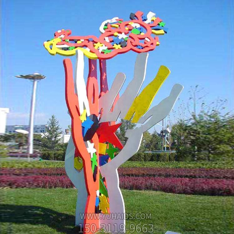 金属不锈钢雕塑运动主题作品 广场景观抽象造型