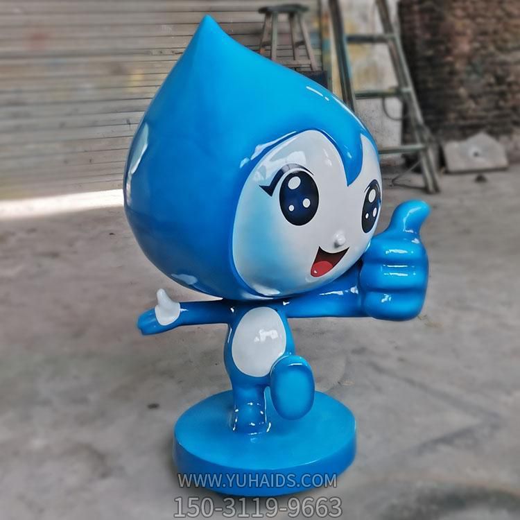 商场卡通竖大拇指的公仔雕塑