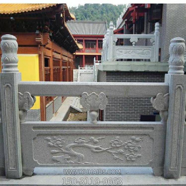 景点古建筑基建扶手花岗岩花纹防护栏板雕塑