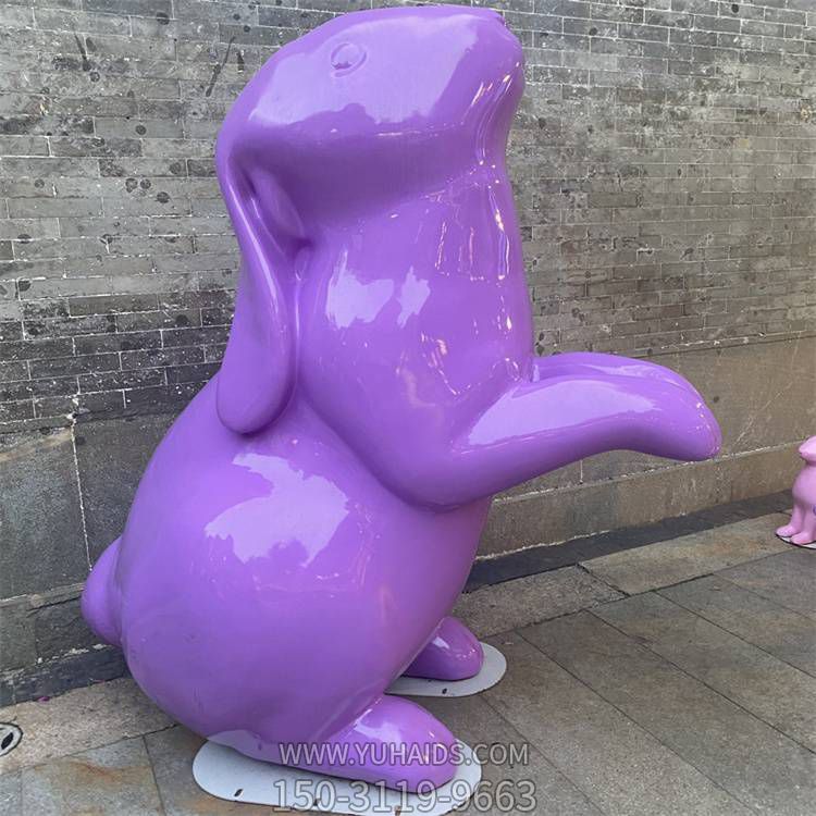 商场游乐园玻璃钢卡通抽象动物雕塑