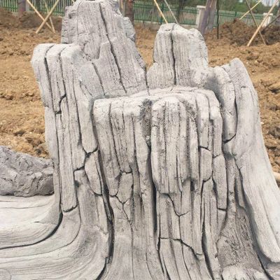 塑石假山石龟裂纹石观装饰摆件