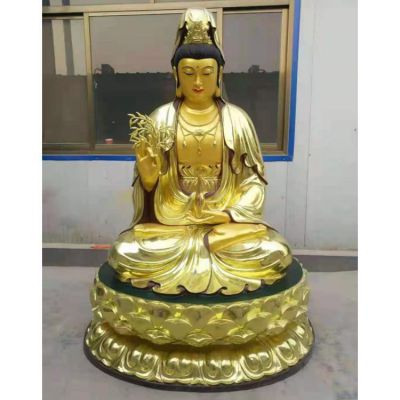 寺庙贴金供奉菩萨观音雕塑