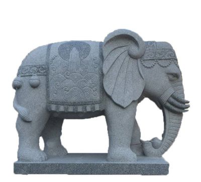 庭院大理石石雕大型景观大象雕塑