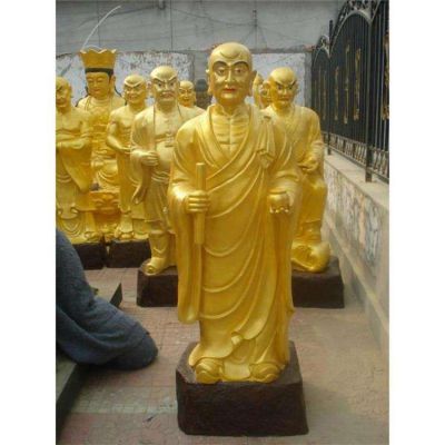  厂家直供铜佛像寺庙佛像十八罗汉雕塑