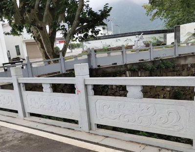 乡镇河道景观大理石围栏雕塑