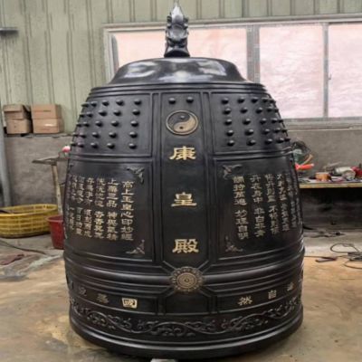 寺庙玻璃钢仿铜雕挂钟