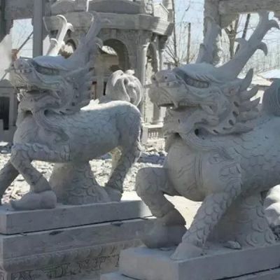公园别墅大理石户外大型动物雕塑