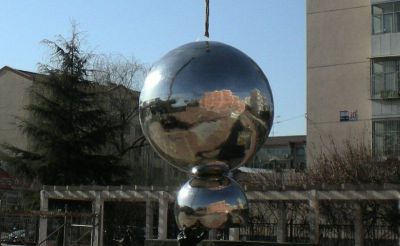 户外不锈钢镜面球体雕塑