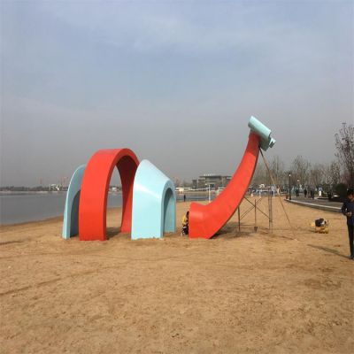 城市公园抽象不锈钢景观雕塑