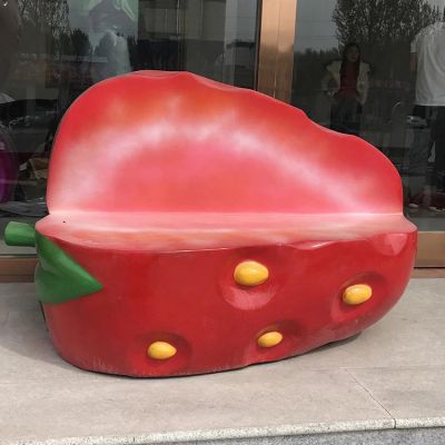 商场公园玻璃钢水果草莓座椅