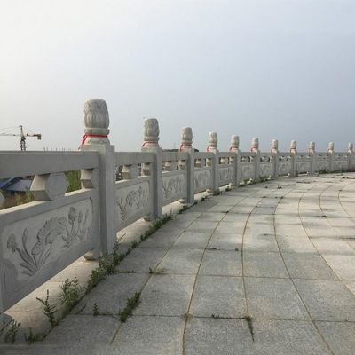 村庄河道石桥安装花岗岩雕刻扶手防护栏板