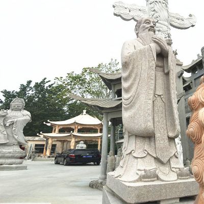 花岗岩石雕孔子雕像校园文化名人雕塑