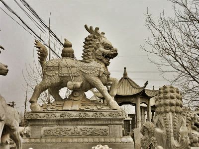 石雕庭院广场大型户外动物景观神兽貔貅雕塑