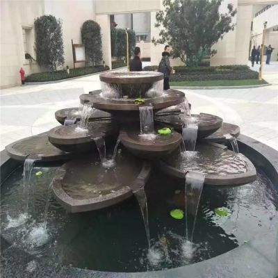 户外公园景区创意石雕流水摆件喷泉景观