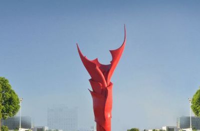 火炬雕塑-公园广场玻璃钢喷漆火炬雕塑